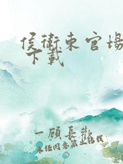 侯卫东官场笔记 下载