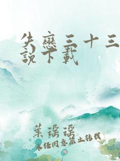 失恋三十三天小说下载