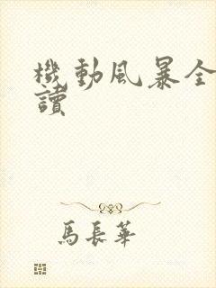 机动风暴全文阅读