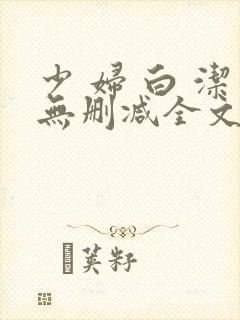 少 妇 白 洁无删减全文阅读
