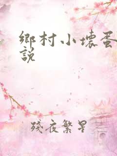 乡村小坏蛋 小说