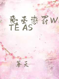 飞丞惩罚WRITE AS