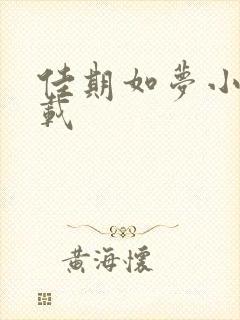 佳期如梦小说下载