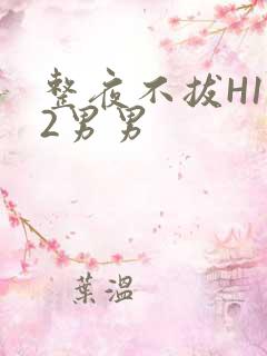 整夜不拔H1V2男男