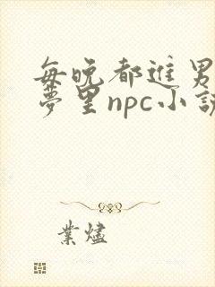 每晚都进男神的梦里npc小说
