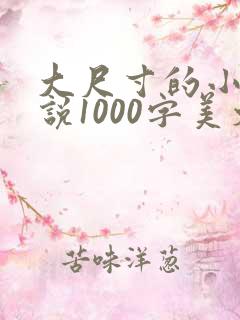 大尺寸的小黄说说1000字美文