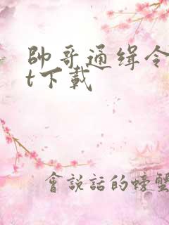 帅哥通缉令txt下载