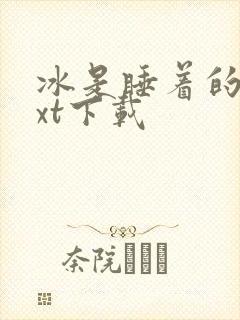 冰是睡着的水txt下载