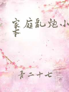 家庭乱炮小说全本