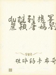 du推到杨幂赵丽颖唐嫣刘诗诗郑爽