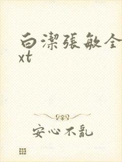 白洁张敏全集txt