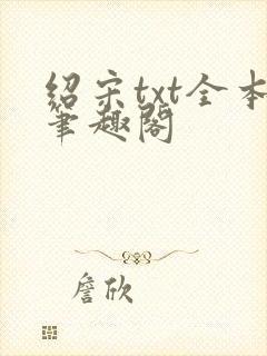 绍宋txt全本笔趣阁