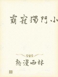 霸宠独门小娇妻