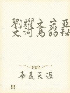 刘耀文宋亚轩车文河马的秘密河润滑油