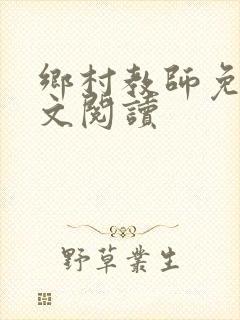 乡村教师免费全文阅读