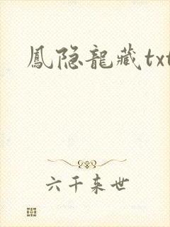 凤隐龙藏txt