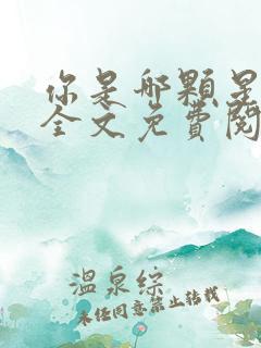 你是哪颗星小说全文免费阅读