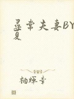 寻常夫妻BY写夏