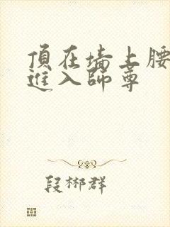 顶在墙上腰一沉进入师尊