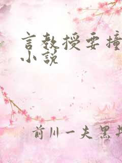 言教授要撞坏了小说