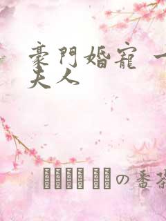 豪门婚宠 一品夫人