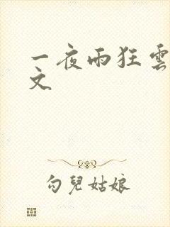 一夜雨狂云哄全文