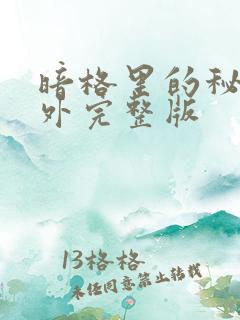 暗格里的秘密番外完整版