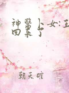 神医卜女:王妃回来了