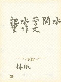 把水管开水放B里作文