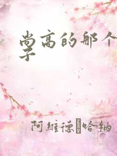 尚高的那个臭小子