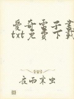 爱奇电子书下载txt免费下载