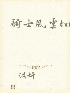 骑士风云txt