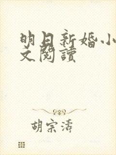 明日新婚小说全文阅读