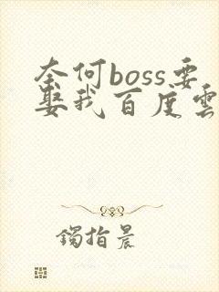 奈何boss要娶我百度云