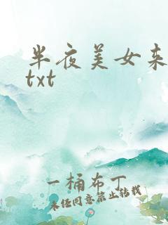 半夜美女来敲门txt