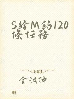 S给M的120条任务
