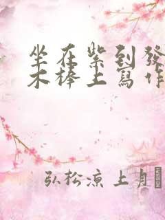 坐在紫到发黑的木棒上写作业