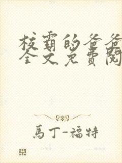 校霸的爸爸小说全文免费阅读