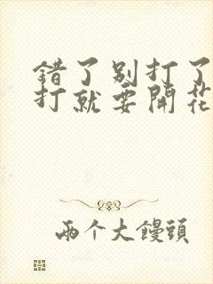 错了别打了 再打就要开花了