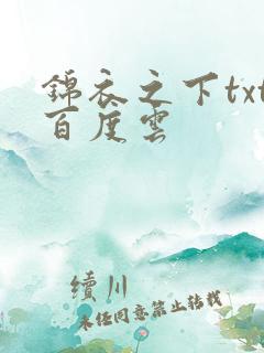 锦衣之下txt百度云