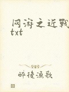 网游之近战法师txt