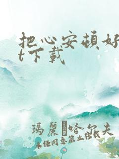 把心安顿好txt下载