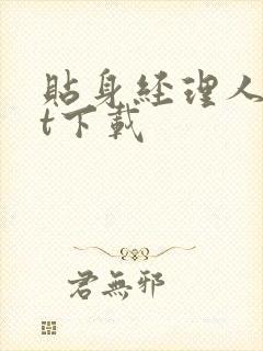 贴身经理人txt下载