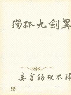独孤九剑异世录