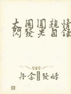 大团圆亲情会闪闪发光目录