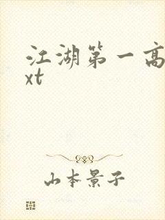 江湖第一高手txt