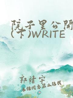 院子里公开惩戒(下)WRITE