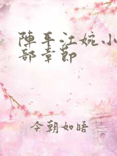 阵平江婉小说全部章节