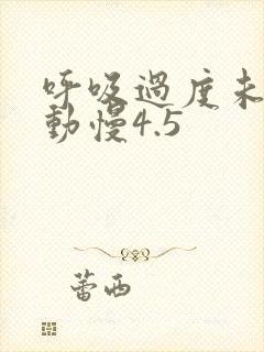 呼吸过度未增减动慢4.5