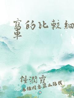 写的比较细的开车